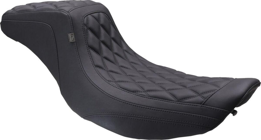 Mustang Double Diamond Squareback Seat For Harley Davidson FLHR 1340 1997-1998 - Black