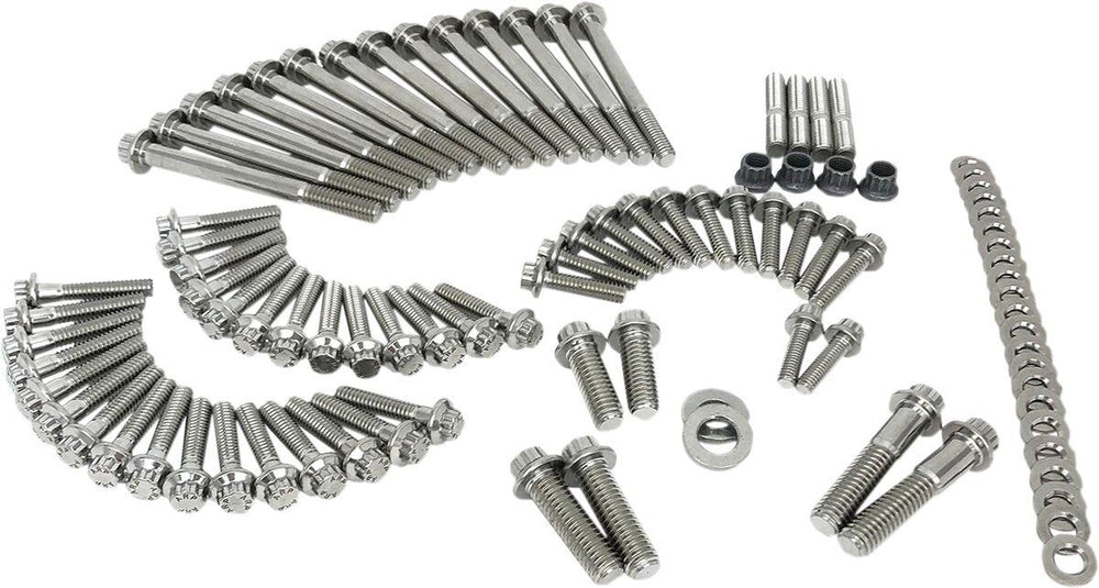 Feuling Parts 12-Point External Engine Fastener Kit For Harley Davidson FLDE 1750 2018-2020 - Silver