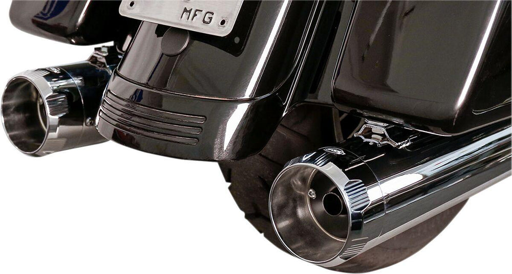 S&S Cycle Mk45 EC Silencers For Harley Davidson FLHR 1750 2017-2019 - Chrome