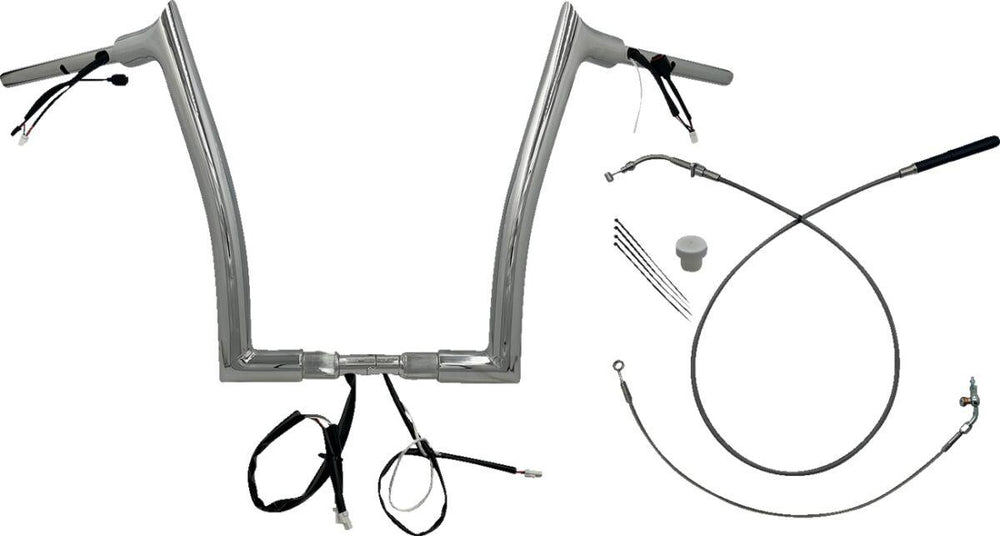 Fat Baggers Inc. 1-1 2" EZ Install Pointed Top Handlebar For Harley Davidson FLHX 1923 2024-2025 - Chrome