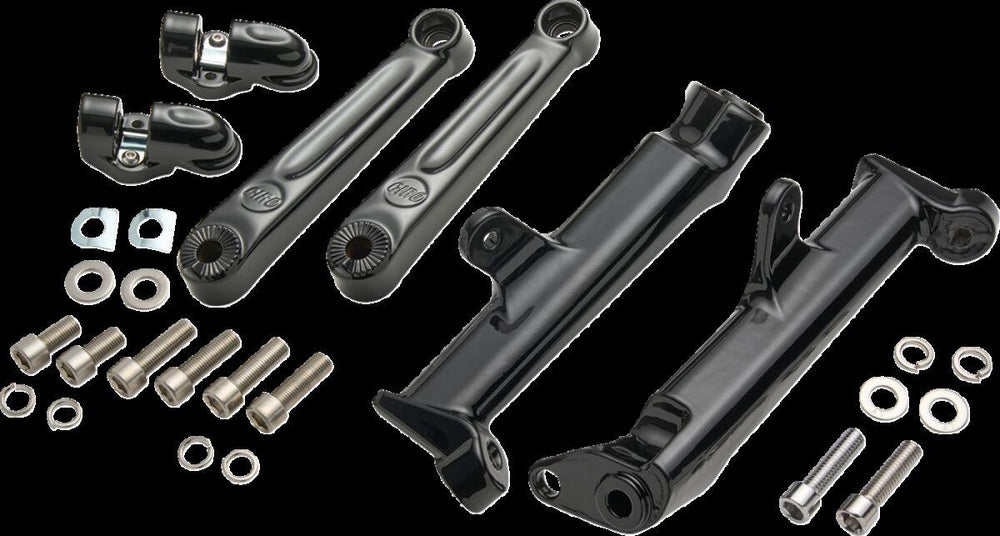 Ciro Frame Mounted Adjustable Highway Peg Mount For Harley Davidson FLH 1868 ABS 2021 Extended - Black