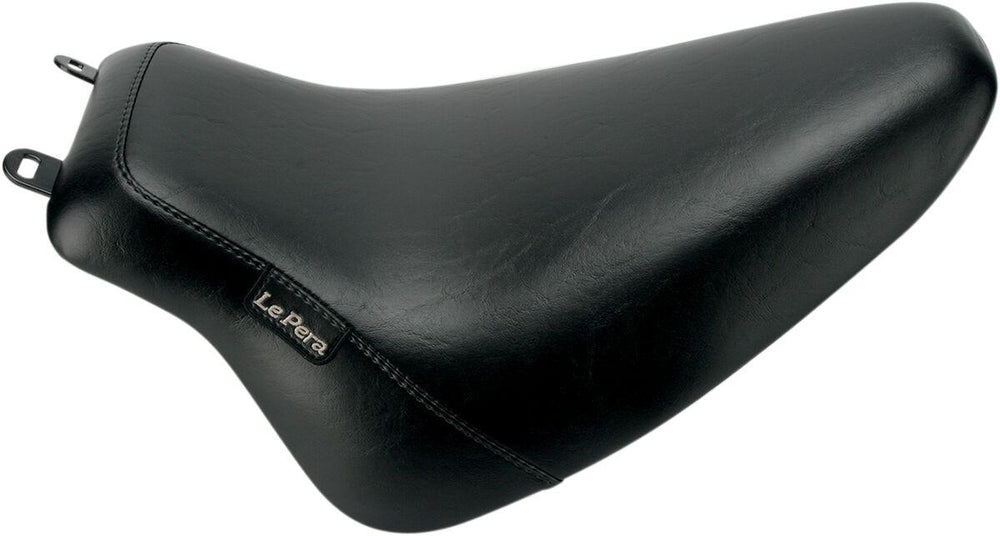 LE Pera Bare Bones Solo Seat For Harley Davidson FLSTC1584 2008-2011 Smooth - Black
