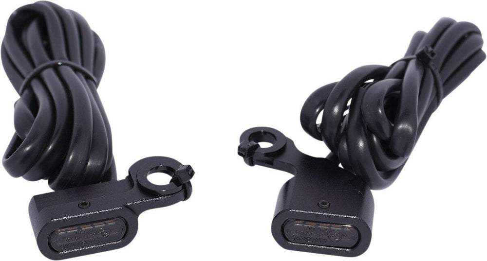 Drag Specialties LED Handlebar Marker Lights For Harley Davidson FLD 1690 2012-2013 Handlebar Black Smoke
