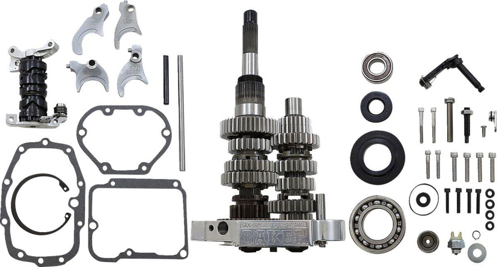 Baker Drivetrain Overdrive 6-Speed Gear Set For Harley Davidson FLSTC1340 1998-1999 - Polished