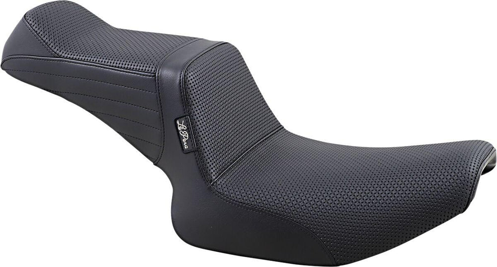 LE Pera Tailwhip Seat For Harley Davidson FXLR 1340 1987-1994 Basketweave - Black
