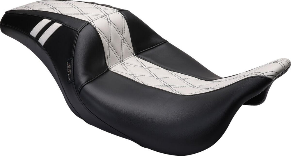 LE Pera Outcast GT Seat For Harley Davidson FLH 1868 ABS 2021 Double Diamond - Black/White