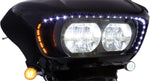 Ciro Road Blade LED Lighted Fairing Accent For Harley Davidson FLH 1868 ABS 2021 Black Clear