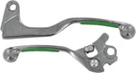 Moose Racing Competition Grip Lever Set For Kawasaki KX250 2005-2008 - Green Silver