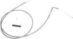 Drag Specialties Stainless Braided Throttle Cable For Harley Davidson FLHR 1340 1994-1995 132 cm (52") - Silver Unfinished
