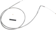 Drag Specialties Stainless Braided Throttle Cable For Harley Davidson FLHR 1340 1994-1995 132 cm (52") - Silver Unfinished