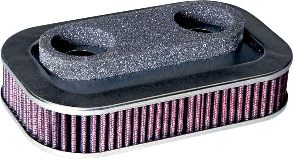 K&N High Flow Air Filter For Harley Davidson XL 1200 C 1996-2013 - Black Red