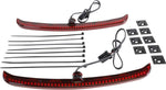 Ciro Fender Blades LED Lights For Harley Davidson FLHTCUTG 1690 2009-2016 Red