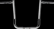 LA Choppers 1-1/4" Prime Ape Handlebar For Harley Davidson FLHTCUTG 1868 ABS 2024 39.5 cm (15-1/2") - Silver