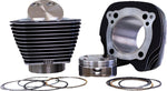 S&S Cycle 136" Big Bore Cylinder Kit For Harley Davidson FLDE 1750 2018-2020 - Highlighted Fins Wrinkle Black