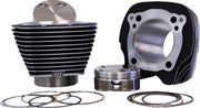 S&S Cycle 136" Big Bore Cylinder Kit For Harley Davidson FLDE 1750 2018-2020 - Highlighted Fins Wrinkle Black