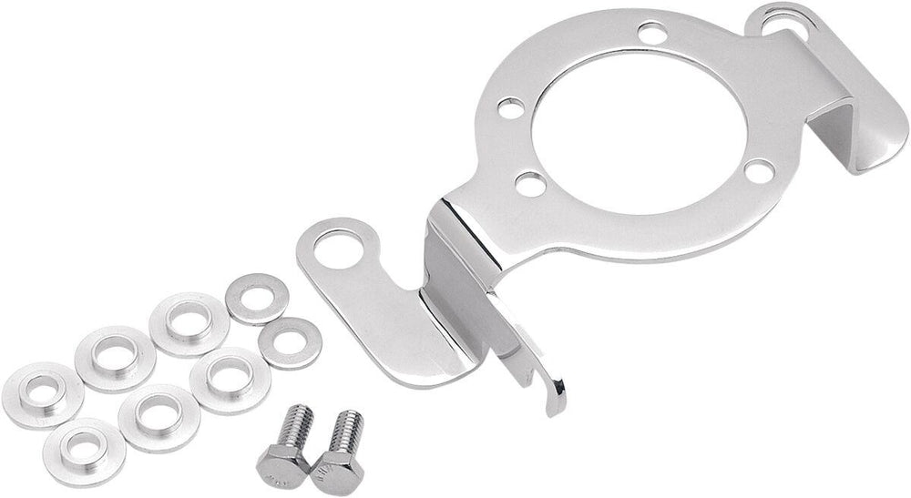 Drag Specialties Carburettor Support Bracket with Choke Cable Mount For Harley Davidson FLHR 1340 1994-1998 - Chrome