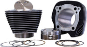 S&S Cycle Big Bore Cylinder Kit For Harley Davidson FLDE 1750 2018-2020 - Highlighted Fins Wrinkle Black