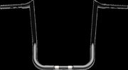 LA Choppers 1-1/4" Prime Ape Handlebar For Harley Davidson FLHTCUTG 1868 ABS 2024 39.5 cm (15-1/2") - Black