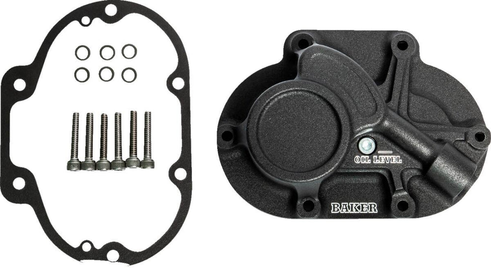 Baker Drivetrain Function-Formed Cable Type Transmission Side Cover Assembly For Harley Davidson FLD 1690 2012-2013 - Black/Wrinkle
