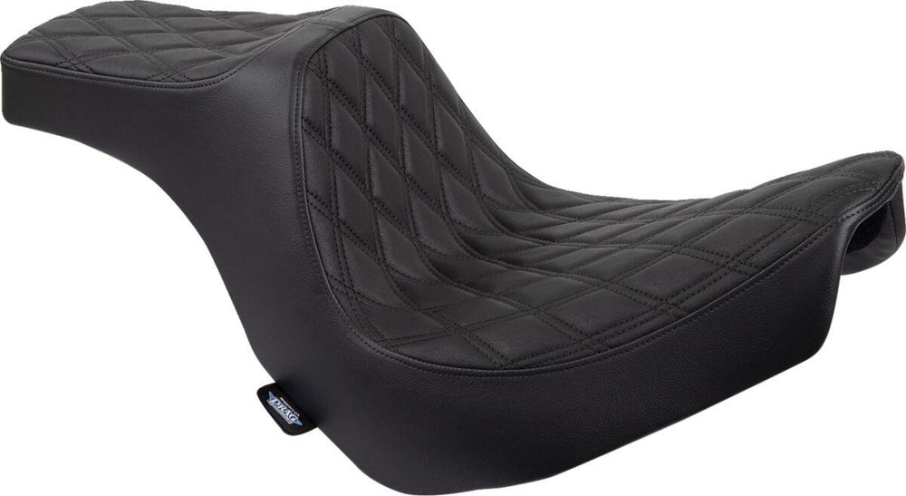 Drag Specialties Predator III Seat For Harley Davidson FLSB 1750 2018-2021 Black Stitching Double Diamond - Black