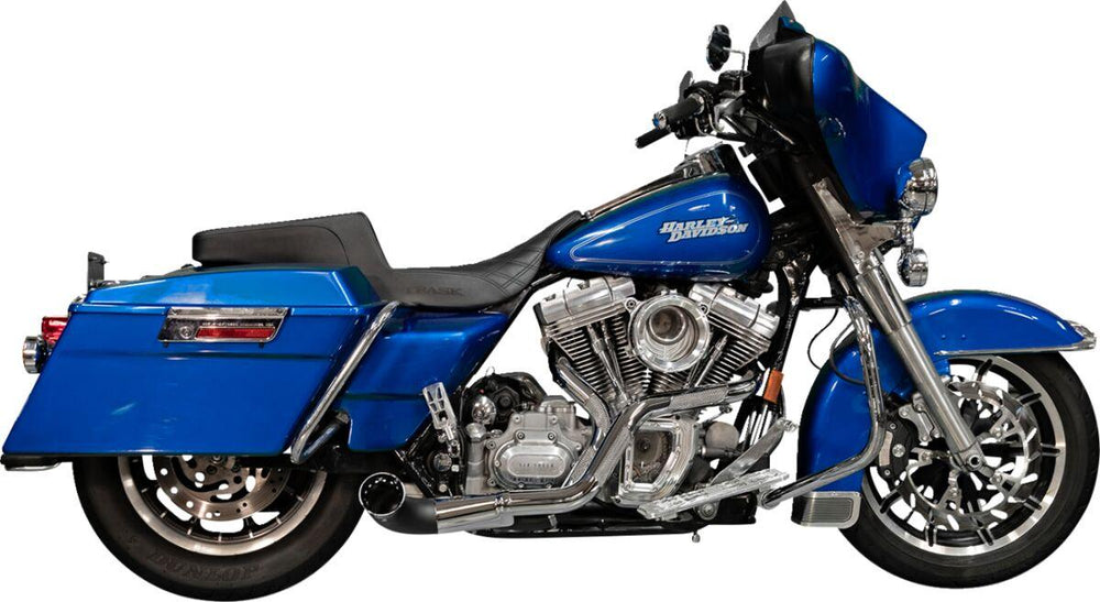 Trask 2 Into 1 Nasty Bastard Exhaust System For Harley Davidson FLHR 1340 1997-1998 - Chrome