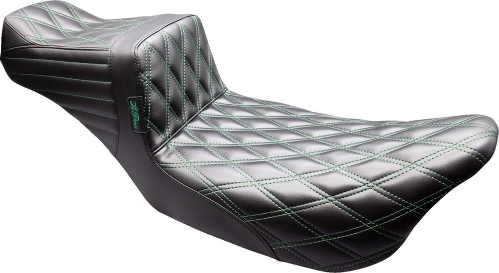 LE Pera Tailwhip Daddy Long Legs Seat For Harley Davidson FLH 1868 ABS 2021 Double Diamond - Black/Green