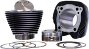 S&S Cycle Big Bore Cylinder Kit For Harley Davidson FLDE 1750 2018-2020 - Highlighted Fins Wrinkle Black