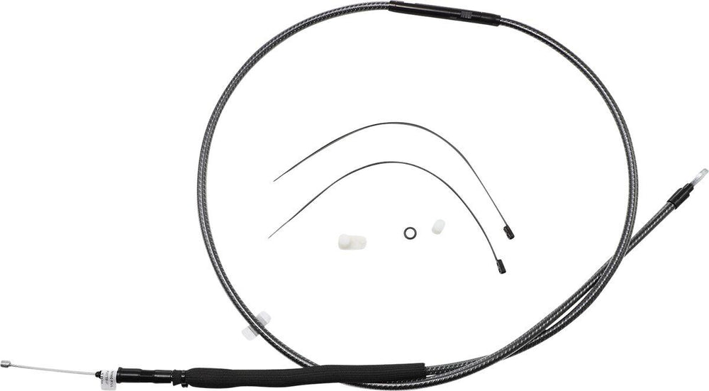 Magnum Shielding Polished KarbonFibr Clutch Cable For Harley Davidson FLD 1690 2012-2013 179.5 cm (70-11/16") - Carbon Fiber/Silver