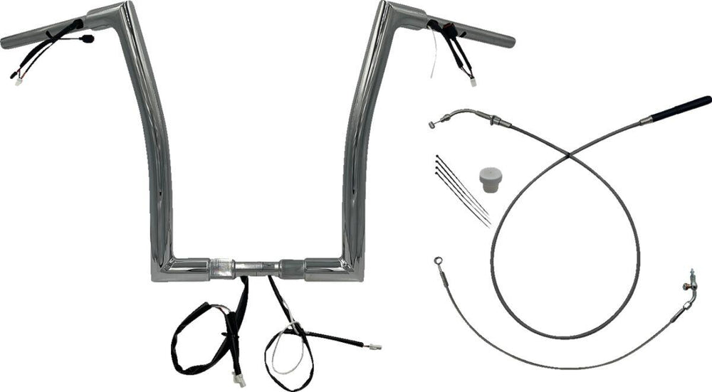 Fat Baggers Inc. 1-1 2" EZ Install Flat Top Handlebar For Harley Davidson FLHX 1923 2024-2025 - Chrome