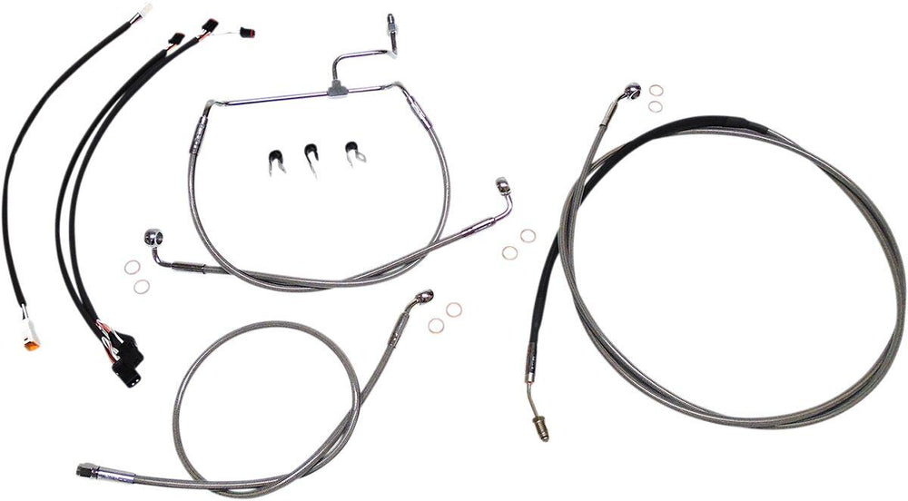 Magnum Shielding XR Handlebar Cable Install Kit For Harley Davidson FLHX 1750 30.5 - 35.5cm (12" - 14") - Chrome Clear-Coated