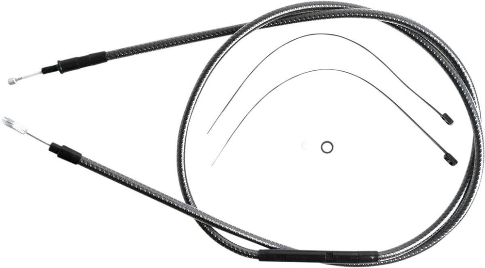 Magnum Shielding Polished KarbonFibr Clutch Cable For Harley Davidson FLHR 1340 1994-1998 174.5 cm (68-11 16") - Carbon Fiber Silver