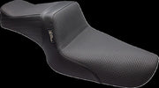 LE Pera Tailwhip Seat For Harley Davidson XL1200C 1996-2003 Basketweave - Black
