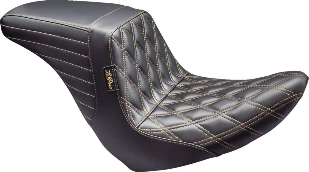 LE Pera Kickflip Up Front Seat For Harley Davidson FLSB 1750 ABS 2018-2021 Double Diamond - Black/Brown