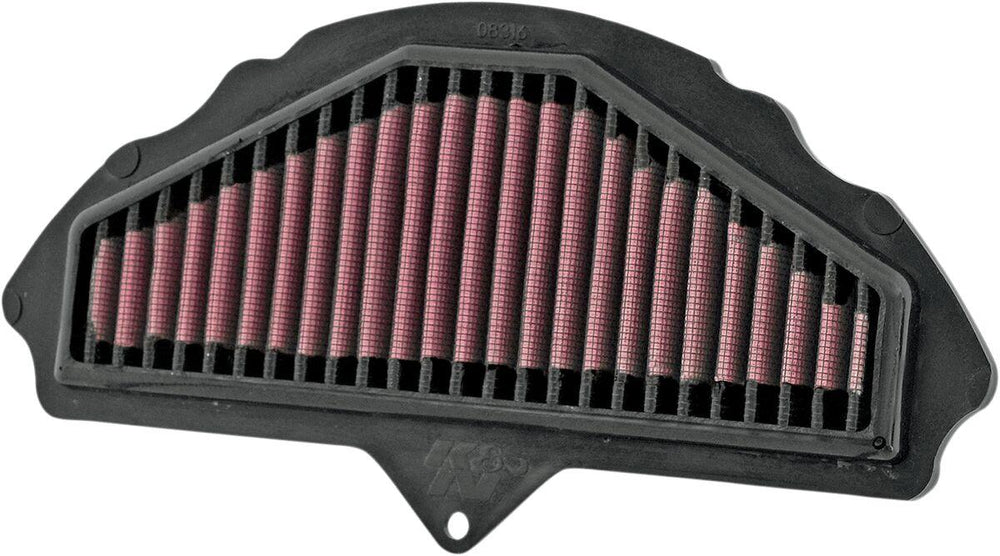 K&N High Flow Air Filter For Kawasaki ZX-10 R 1000 2008-2010 - Black Red