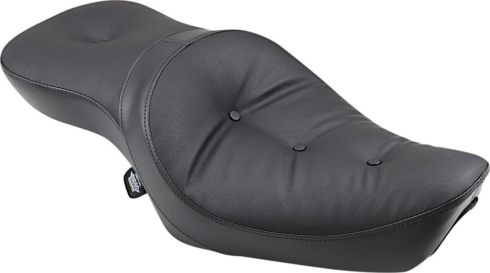 Drag Specialties Low-Profile Double Bucket 2 Up Vinyl Seat For Harley Davidson XL 1200 C 1996-2003 Pillow - Black