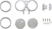 LA Choppers Dual Gauge Mount for Performance Risers For Harley Davidson FLD 1690 2012-2013 - Chrome