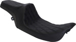 Drag Specialties Predator III Seat For Harley Davidson FLHR 1340 1997-1998 Black Stitching Double Diamond - Black