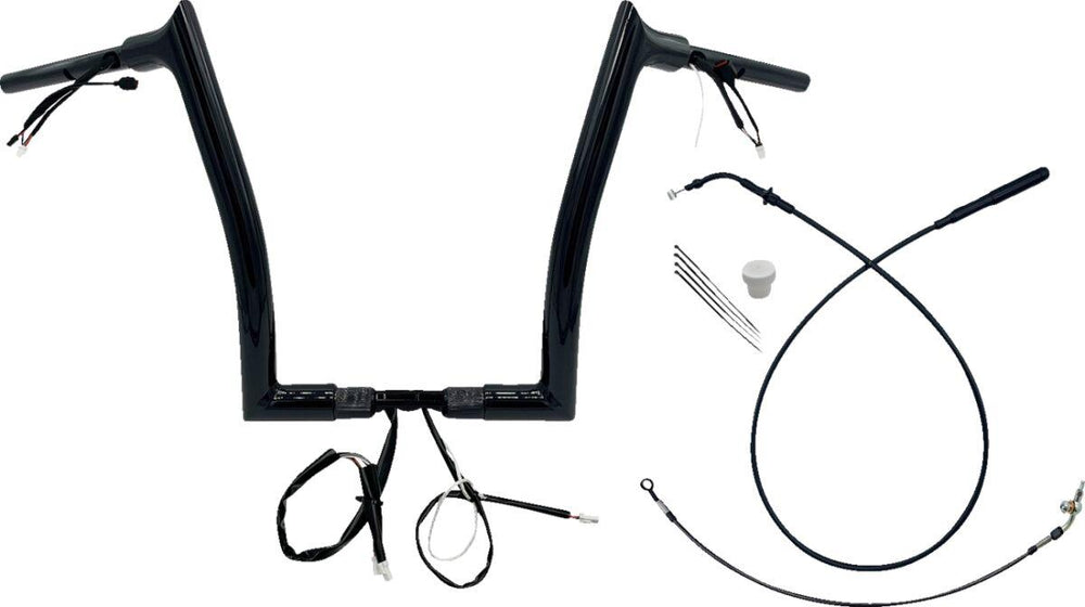 Fat Baggers Inc. 1-1 2" EZ Install Pointed Top Handlebar For Harley Davidson FLHX 1923 2024-2025 - Black