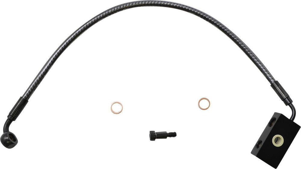 Magnum Shielding KarbonFibr Lower Brake Hose For Harley Davidson FLDE 1750 2018-2020 Front Lower - Carbon Fiber KARBONFIBR Silver