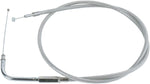 Drag Specialties Stainless Braided Throttle Cable For Harley Davidson FXSTS 1340 1990-1995 82.5 cm (32-1 2") - Silver Unfinished