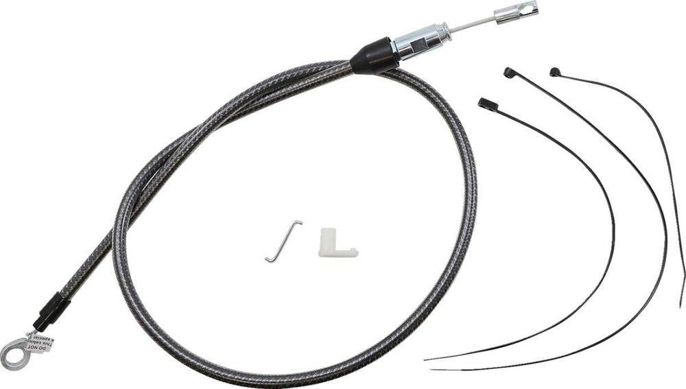 Magnum Shielding KarbonFibr Quick Connect Clutch Cable For Harley Davidson FLDE 1750 2018-2020 106.5 cm (42") - Carbon Fiber Silver