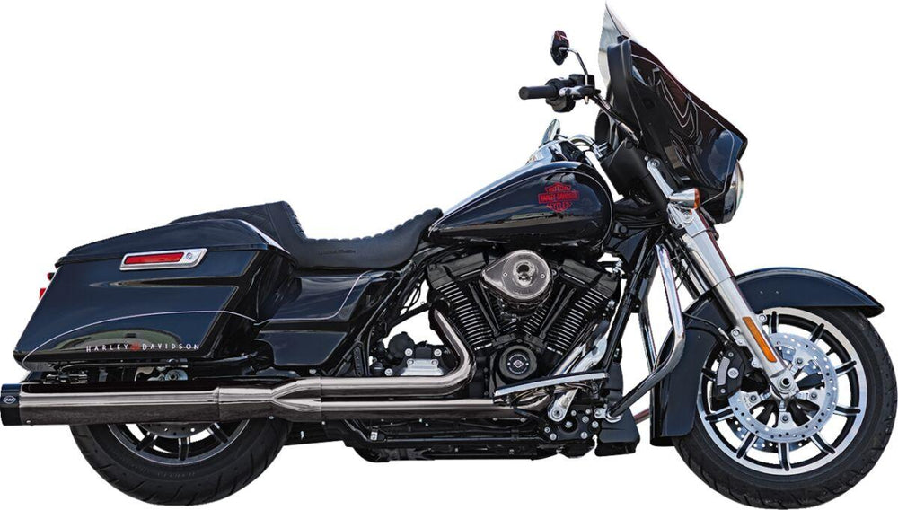 S&S Cycle 2 Into 1 Sidewinder Exhaust System For Harley Davidson FLDE 1750 2018-2020 - Lava Chrome