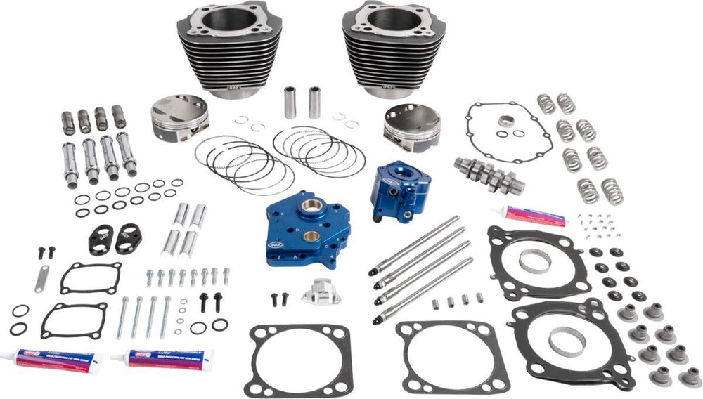 S&S Cycle 132" Power Package Engine Performance Kit For Harley Davidson FLDE 1750 ABS 2018-2020 - Black Granite