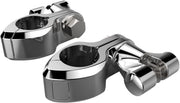 Ciro Standard Engine Guard Highway Peg Hingeless Mounting Clamp Kit - Chrome