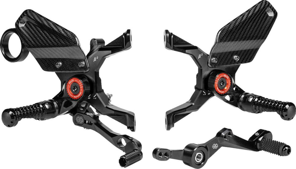 Gilles MUE2 Rearset For BMW M 1000 R ABS 2023-2024 - Black/Red