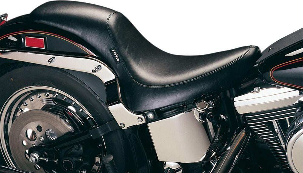 LE Pera Full Length Silhouette 2 Up Seat For Harley Davidson FLST 1450 2006 Plain - Black