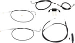 LA Choppers Standard Black Vinyl Handlebar Cable/Brake Hose Kit For Harley Davidson XL1200C 2014-2019 38 cm - 43 cm (15" - 17") - Black