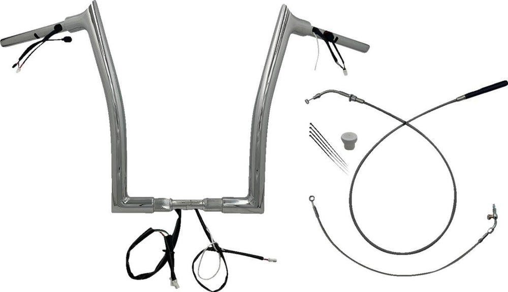 Fat Baggers Inc. 1-1 2" EZ Install Pointed Top Handlebar For Harley Davidson FLHX 1923 2024-2025 - Chrome