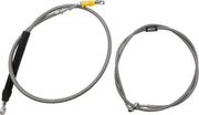 LA Choppers Handlebar Cable/Brake Hose Kit Non-ABS For Harley Davidson FLDE 1750 ABS 2018-2020 38 cm - 43 cm (15" - 17") - Clear-Coated