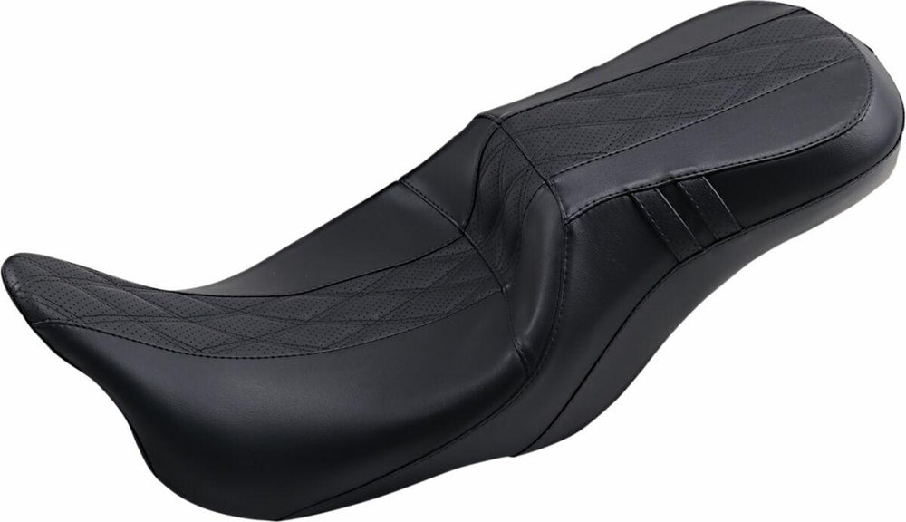LE Pera Outcast GT 2-Up Seat For Harley Davidson FLH 1868 ABS 2021 Double Diamond/Perforated - Black